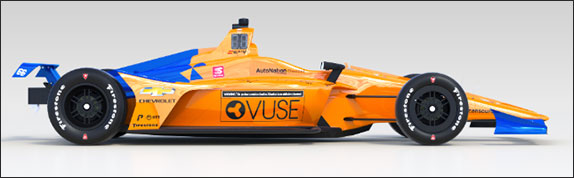 В McLaren представили раскраску машины для Indy 500