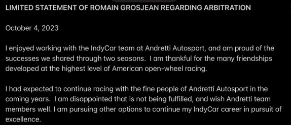 Роман Грожан подаёт в суд на Andretti Autosport