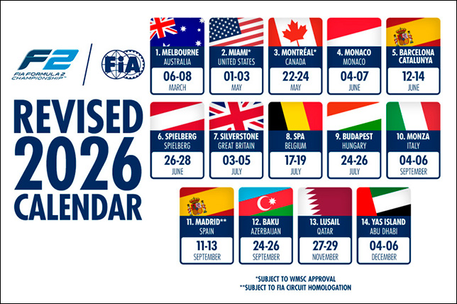 В FIA подтвердили изменения в календаре